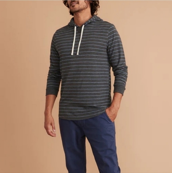 Marine layer DK pullover hoodie in town port / white - Picture 3 of 7